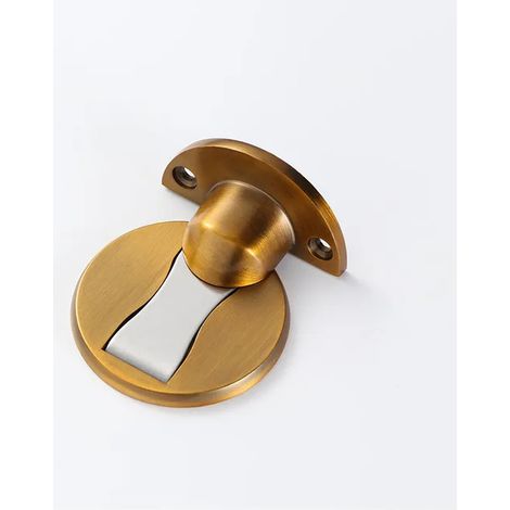 Butée Porte Magnétique 5pcs, Support Loquet Butoir en Acier Inoxydable 304 Résistant, Jaune, Fixation Murale pour Porte (1/5)