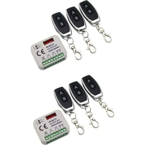 Récepteur Portail Garage 433MHz 868MHz Double Kit Télécommande Distance 300-900MHz 9-30V (1/4)