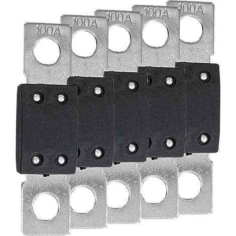 Offgridtec Set di 5 fusibili MEGA 100A 70V per sistemi 48V