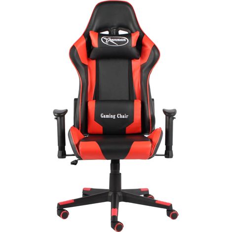 Maison Exclusive - Sedia da Gaming Girevole Rossa in PVC