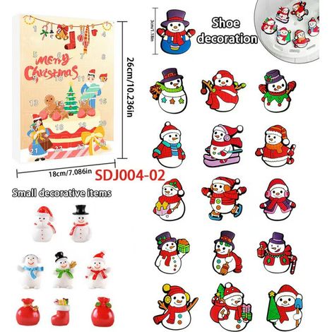 New Creative Christmas Series Blind Box Christmas 24-Day Calendar Box Cartoon Snowman Surprise Box - SDJ004—02 -