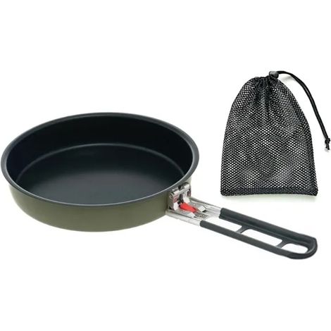 Casserole portable à chauffage rapide pour extérieur, poêle à frire avec fond antidérapant, casserole légère pour le camping, réchauds portables peu encombrants (1/4)