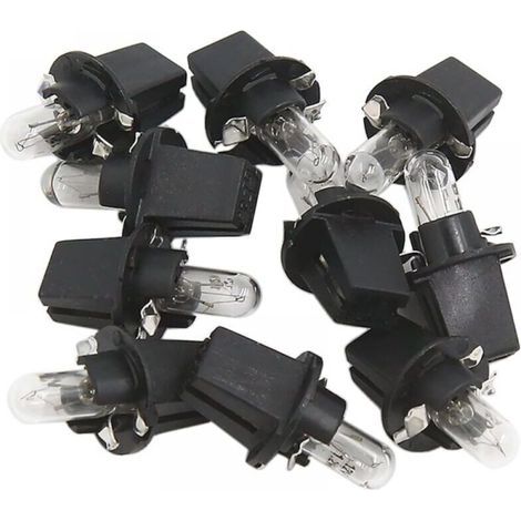 10 Stück DC 12V 1,2W T5 Hellgelbe Auto-Armaturenbrettlampen (1/5)