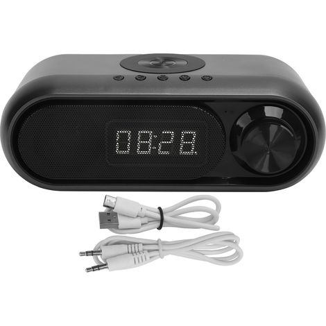 Réveil Bluetooth avec Charge Sans Fil, Radio FM Multifonction et Haut-parleur de Chevet pour Maison (1/5)