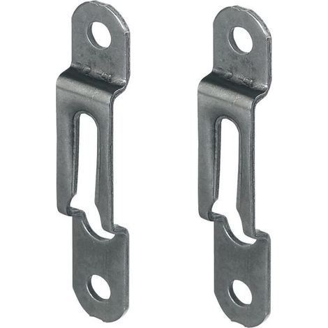 2x ferrure d'assemblage acier bronze epaisseur bois 16mm x largeur 12mm attache fixation support meuble lit equerre plinthe (1/4)