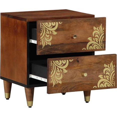 Maison Exclusive - Armadio da Notte Marrone miele 40 x 33 x 46 cm (1/5)