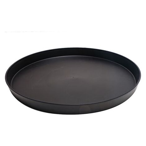 Set di 6 vassoi per piante, vassoi in plastica per l'acqua, vassoi per vasi da fiori da interno, vassoi per vasi da fiori, vaschetta per uccelli, vassoi per la semina, neri, diametro 22,6 cm (1/5)
