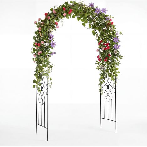 COSTWAY Arche de Jardin en Métal pour Plantes Grimpantes (1/5)