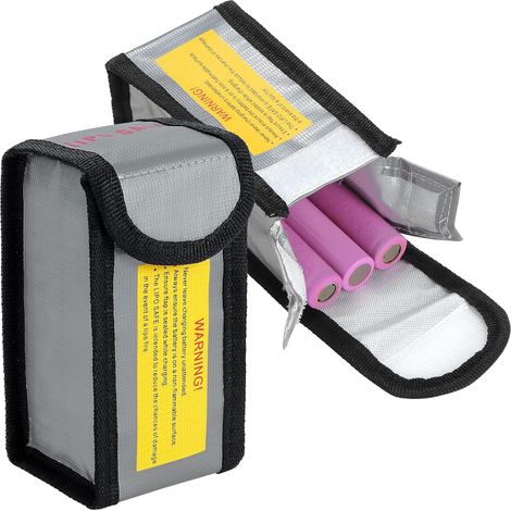 2er-Pack LiPo-Sicherheitstasche für LiPO-Akku, flammhemmende Sicherheitsschutztasche, explosionsgeschützte Schutzhülle, Modul-Akku-Ladeschutztasche (1/5)