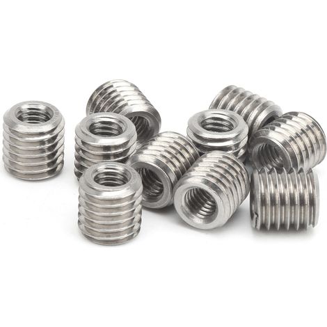 10 pièces inserts filetés mâle femelle écrou réducteur en acier inoxydable, outil de réparation de visserie (1/5)