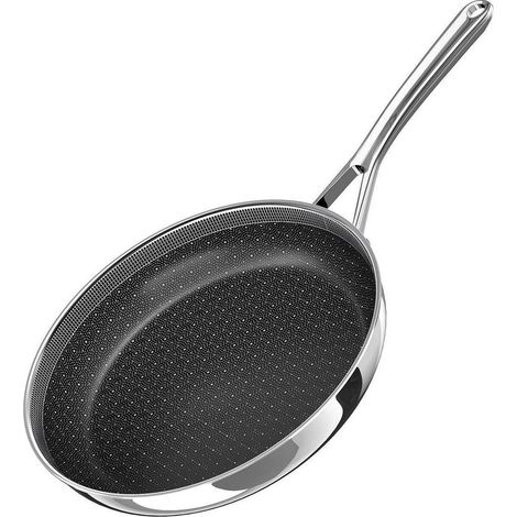 Bratpfanne 28 cm Edelstahl mit Keramik-Antihaftbeschichtung, für alle Herdarten, backofenfest