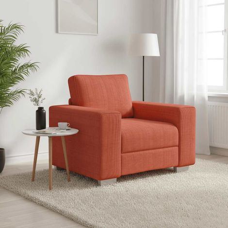 Sessel Rot Orange 100x77x82 cm Cordstoff