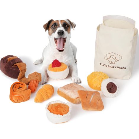 10pcs Jouet Chien Indestructible en Peluche avec Sac de Rangement (1/5)