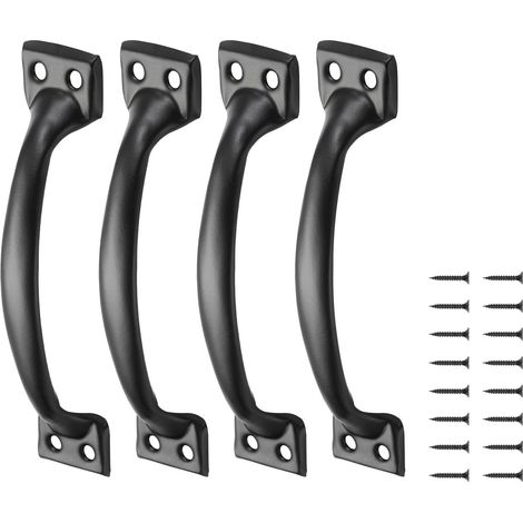 Mophorn Maniglia per Porta da Fienile, Set di 4 Maniglie Rustiche da 152 mm, Rivestimento Resistente alla Ruggine, Realizzate in Acciaio al Carbonio, Ideali per Porte Scorrevoli e Cancelli in Metallo
