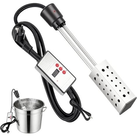 Calentador de inmersión，acero inoxidable，2500 W，calentador eléctrico de inmersión，resistencia calefactora，hervidor con termostato (1/5)