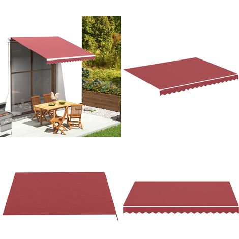Tissu de remplacement pour auvent Bordeaux rouge 3x2,5 m - Tissus D'ombrage - Auvent De Jardin - Toile D'auvent - Parasol De Jardin - Protection Solaire - Home & Living (1/5)
