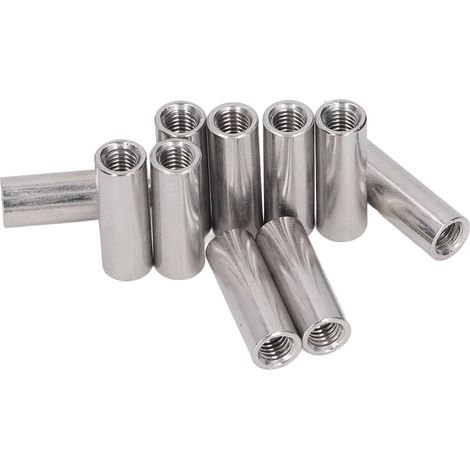 Runde Überwurfmuttern mit Innengewinde, Edelstahl 304, M8x1,25, L35mm, 10er-Packung (1/5)