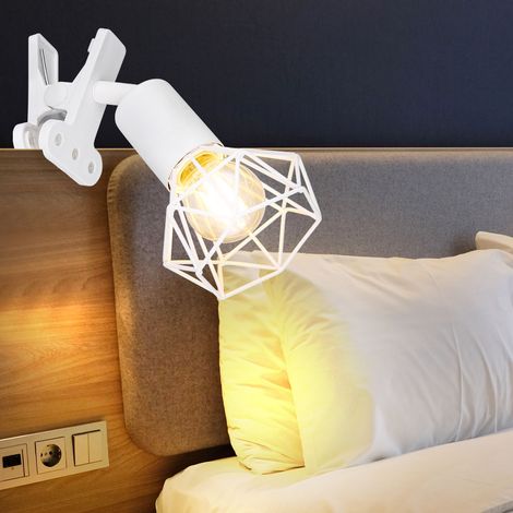 Klemmstrahler Bürolampe Schlafzimmerleuchte Leseleuchte Spot beweglich Gitter