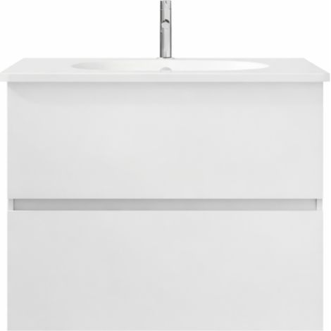 Meuble de salle de bain simple vasque 80 cm BURGBAD Joline blanc