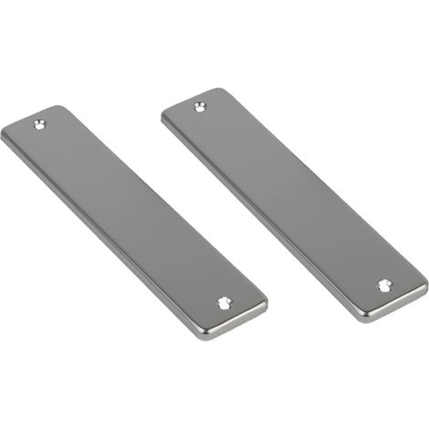 Plaque de porte courte complètement "aveugle" en aluminium - Par