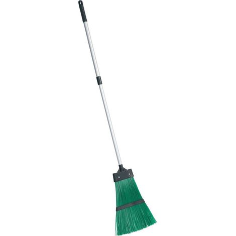 Verdemax Scopa in plastica da esterno manico allungabile alluminio 75 cm