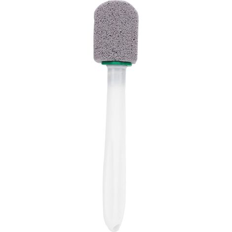 Lot de 10 brosses de nettoyage en pierre ponce multifonctionnelles pour salle de bain, WC et lavabo (gris), avec long manche. Idéales pour carrelage, baignoire et piscine. (1/5)