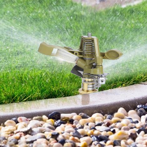 Tête d'arrosage à bras oscillant en alliage d'aluminium G3/4 pouce pour jardin et pelouse (1/5)