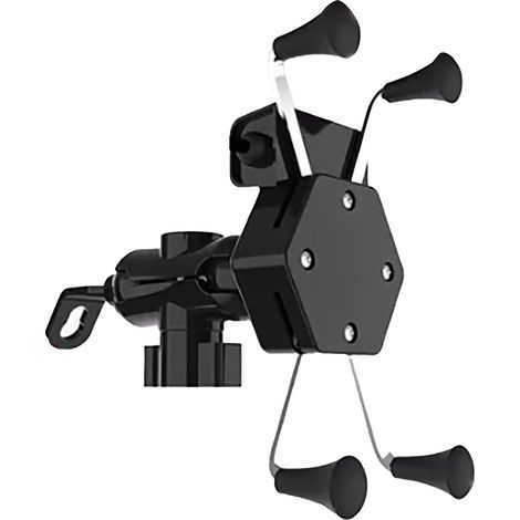 Support de téléphone moto 5V 2A avec chargeur USB, pince support téléphone rotative 360° pour smartphones 3,0-6,5 pouces (1/5)