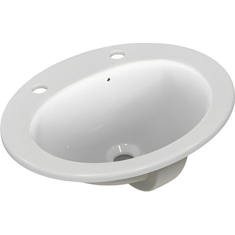 Armitage Shanks Sandringham 21 Inset Countertop Basin 500mm Wide - 2 Tap Hole (1/3)