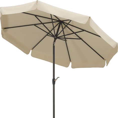 Schneider Ombrellone Orlando, naturale, rotondo da 270 cm, 783-02, struttura in alluminio/acciaio, rivestimento in poliestere, 5,7 kg (1/5)