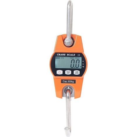 Peson Electronique 300kg Balance Crochet Suspendu Dynamomètre LCD Crochet Peseur Industrielle Pèse Poids 300kg/600lbs (1/5)