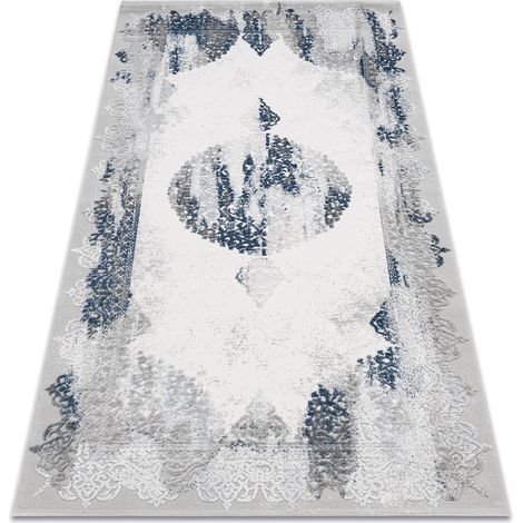Teppich ACRYL VALS 5040 Ornament vintage blau / grau blue 100x200 cm