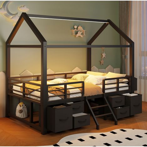 Meuble à chaussures 70 x 23,5 x 115 cm MDF naturel, 3 portes et niches ouvertes - CHICFURN (1/5)
