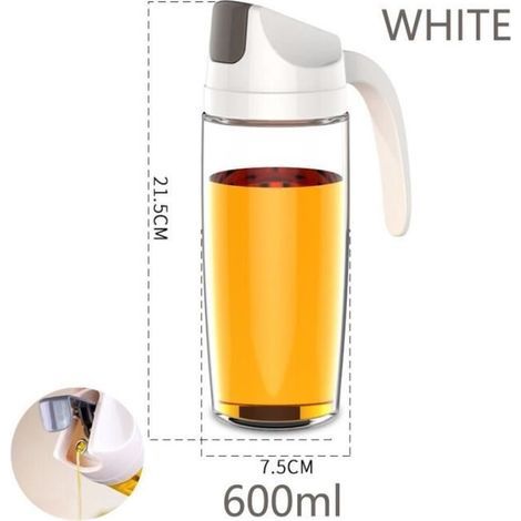 Contenitore per olio da cucina da 300-630 ml, bottiglia in vetro, per salsa di soia - Tipo 600ML-D (1/4)