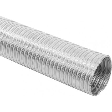Tuyau flexible pour tuyauterie de ventilation/climatisation, évents, aluminium, diamètre 150 mm, extensible jusqu'à 2 m (1/2)