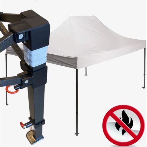 Gazebo 3x4,5m bianco certificato IGNIFUGO SENZA laterali pieghevole portatile estendibile richiudibile estensibile acciaio per fiere eventi stand chiosco tenda tendone mercato mercatino (1/5)