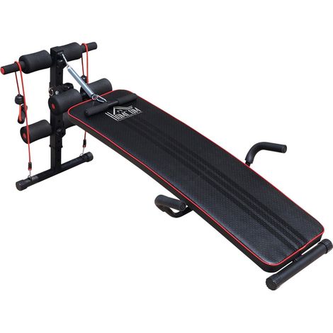 Banco De Entrenamiento Entrenador De Abdominales Banco De Abdominales Bandas De Resistencia Regulables Hasta 120Kg 37,5X55,5X50-68Cm