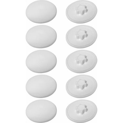 2 arrêts de chaînette pour store intérieur en PVC translucide, boules Ø4,5 mm (1/2)