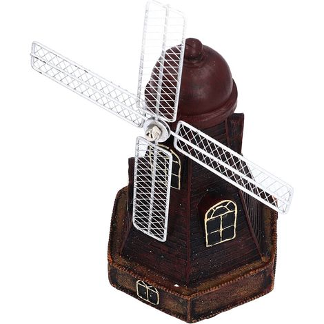 Moulin à vent décoratif fait main aux détails délicats, ornement pour salon, meuble TV, bureau, style 2 (1/5)