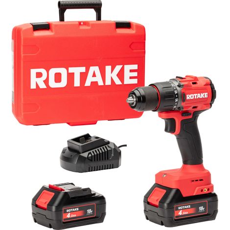 Perceuse visseuse à percussion 18V 70Nm avec 2 batteries 18V 4AH, Chargeur, Coffret - ROTAKE - D1H-40D (1/5)