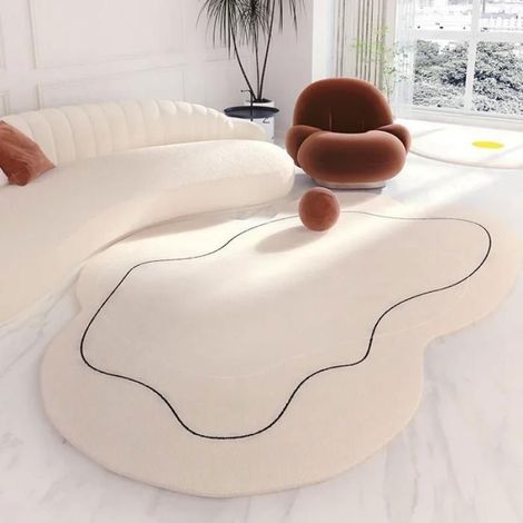 Tapis de salon tapis irréguliers doux et moelleux, tapis de chambre à coucher, tapis de chevet et sols de forme spéciale-80160cm (1/4)