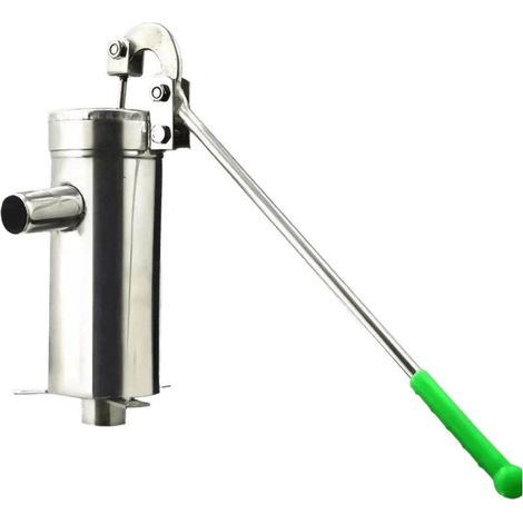 1 Pompe à eau manuelle, acier inoxydable, corps renforcé, poignée ergonomique, pour jardin, maison, étang (1/5)