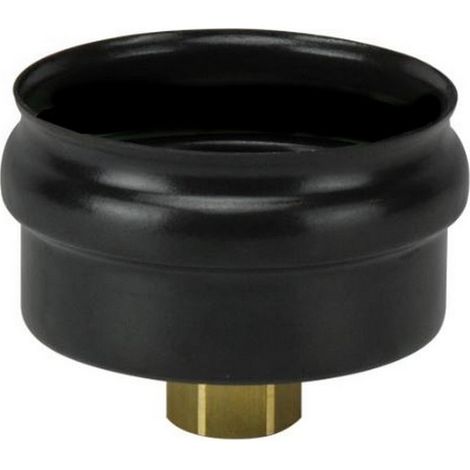 Save Fumisteria Tappo per Pellet 1,2mm per Tubi a T 8cm Porcellanato Nero Opaco con Manicotto in Ottone (1/2)