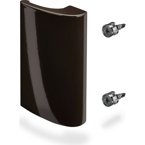 Balkontürgriff SEJA 82 x 52,5 x 20 mm BA 48 mm Aluminium Verdeckte Verschraubung braun