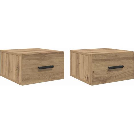 Maison Exclusive - Armario de Noche 2 pcs Roble artesanal 35 x 35