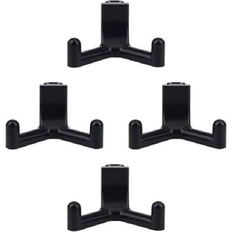 4 crochets à outils compatibles avec Lifetime Shed, organiseur de garage en plastique ABS, crochet pour outils de jardin, accessoires pour abri de jardin (noir)
