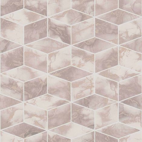 BRICOFLOR Papier peint Argent | Papier peint Carreaux de ciment & Carrelage, Graphique & Géométrique - 10,05 x 0,53 m (1/5)