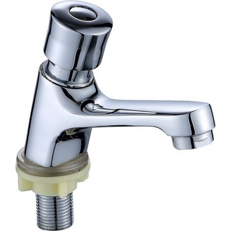 Cuisines Robinet de Lavabo de Salle de Bain Baignoires Robinet Automatique Robinet de Retard pour Economiser L'eau(Petit corps de vanne) (1/5)