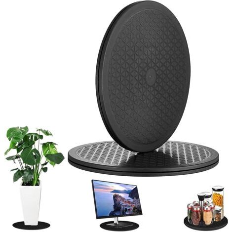 2 Pcs Plateau Tournant, Support De Base Rotatif Pour Plateau Tournant À Plate-forme Tournante À 360 ° Pour Moniteur Tv Hot Roulement Base De Plaque Tournante Plateau Tournant Tv Plateau Universel Rond