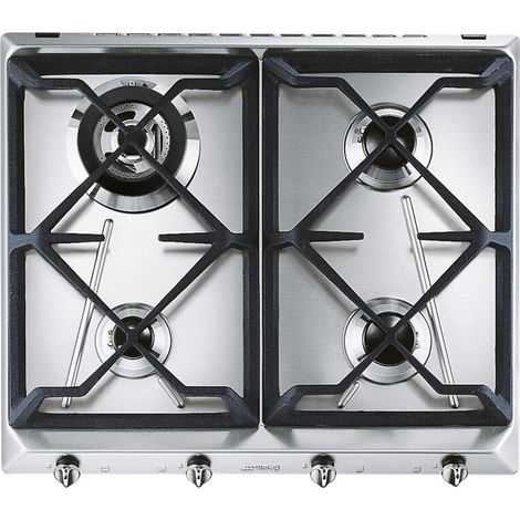 Smeg SRV564GH3 piano cottura Acciaio inossidabile Da incasso 60 cm Gas 4 Fornello(i) (1/5)